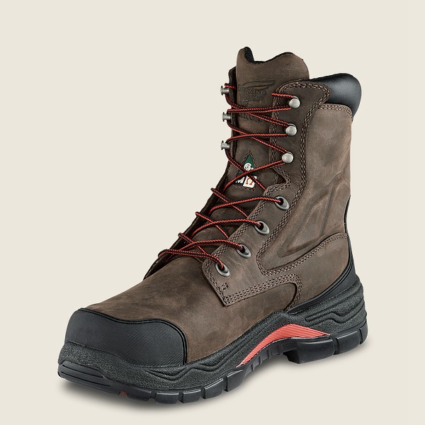 Red Wing Safety Boots King Toe® Adc - 8-inch Waterproof Csa Metguard Toe - Dark Grey - Mens BNO08931